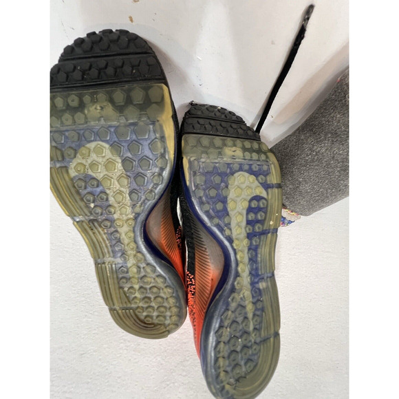 Nike Zoom All Out Flyknit Men's 8 Black orange 844134-008 Running Trainers - Picture 4 of 5